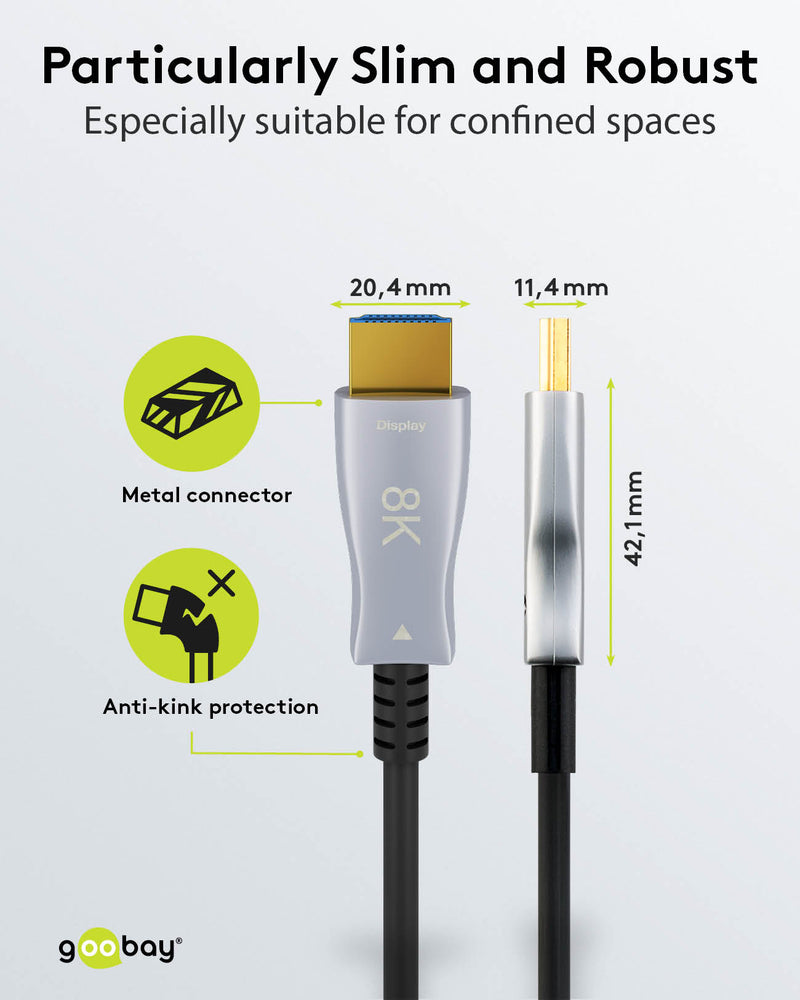 GOOBAY HDMI Optical Hybrid Cable 2.1 - 8K 60Hz