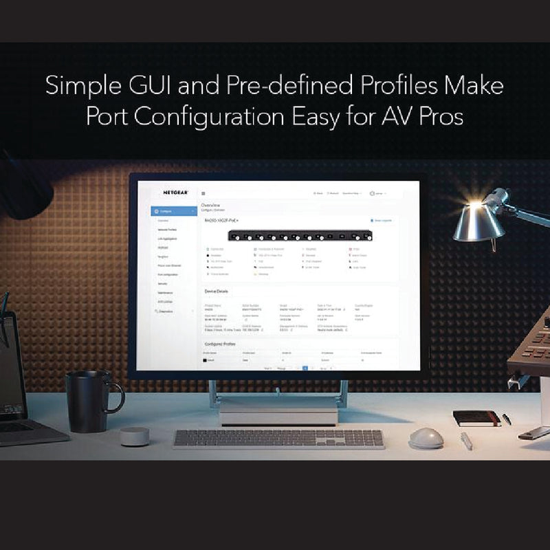 NETGEAR AV Line M4250-10G2F-PoE+ (GSM4212P) 8x1G PoE+ 125W 2x1G and 2xSFP Managed Switch