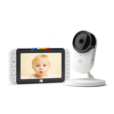 KODAK CHERISH C520 Smart Baby Video Monitor 5.0" HD display screen & Mobile App, Hi-res Camera, Two-way audio, Infrared night-vision, Remote zoom and Long range