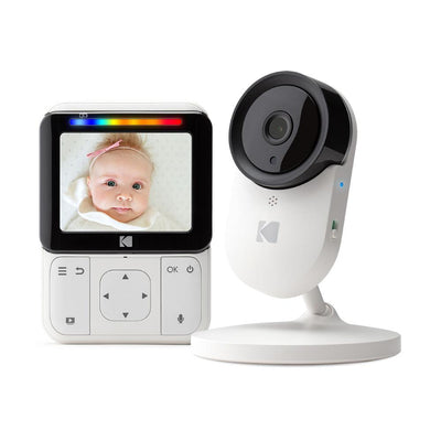 KODAK CHERISH C220 Smart Video Baby Monitor 2.8" HD display Screen & Mobile App, Hi-res Camera, Two-way audio, Infrared night-vision, Remote zoom and Long range
