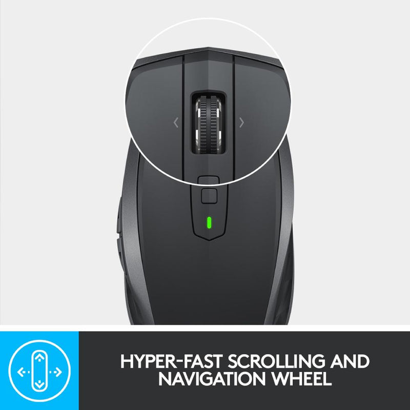 Logitech MX Anywhere 2S Graphite Wireless Multi Device Mouse With Logitech Flow, Gesture Control and Wireless File Transfer (Work From Home, Home Based Learning)