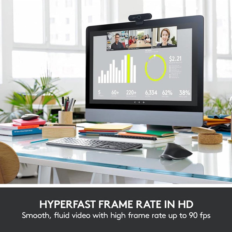 Logitech BRIO Ultra HD Webcam for Video Conferencing, Recording, and Streaming