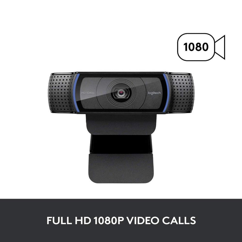 Logitech HD Pro Webcam C920, Widescreen Video Calling and Recording, 1080p Camera, Desktop or Laptop Webcam