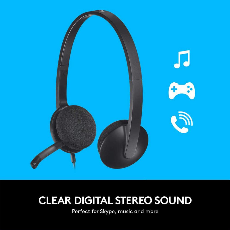 Logitech USB Headset H340, Stereo, USB Headset for Windows and Mac