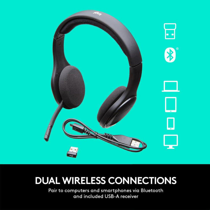 Logitech H800 Bluetooth Wireless Headset with Mic for PC, Tablets and Smartphones