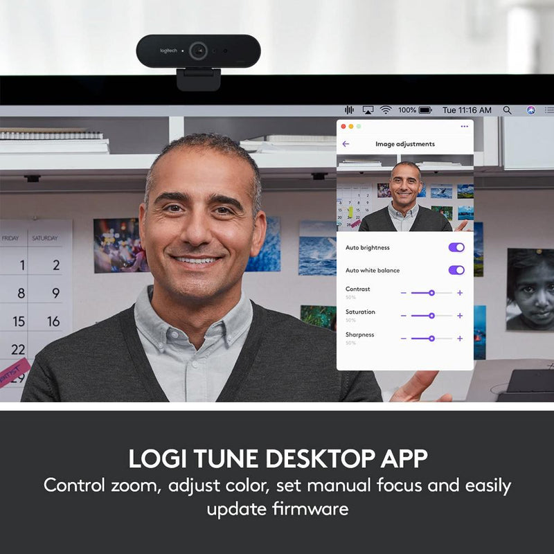 Logitech BRIO Ultra HD Webcam for Video Conferencing, Recording, and Streaming