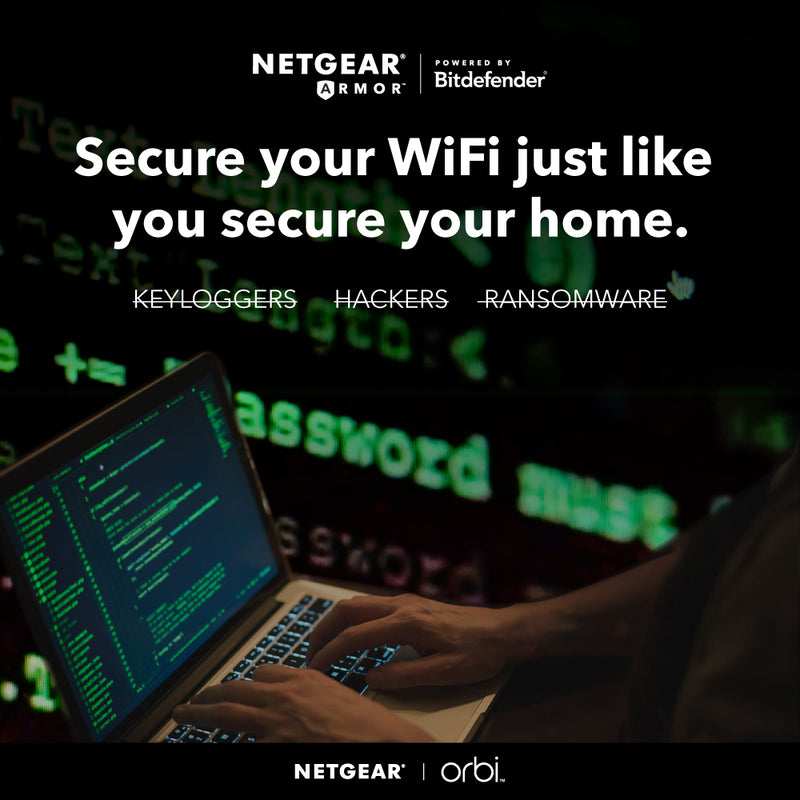 NETGEAR Orbi RBK863SB 6Gbps Triband 3Pc WiFi6 Mesh System (10Gb Port/1-Yr Armor)