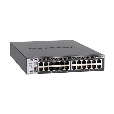 NETGEAR 24-Port Fully Managed Switch M4300-24X 24x, 10GBASE-T, 4x SFP+, Half-Width Stackable, ProSAFE Lifetime Protection (XSM4324CS) 