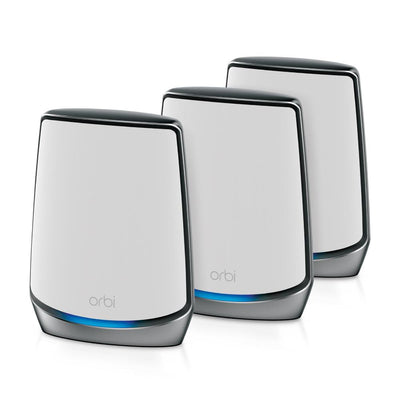 NETGEAR RBK853 Orbi Tri-Band WiFi 6 Mesh System – Wifi 6 Router With 2 Satellite Extenders Coverage up to 6,000 sq. ft. and 60+ Devices 11AX Mesh AX6000 WiFi (Up to 6Gbps)