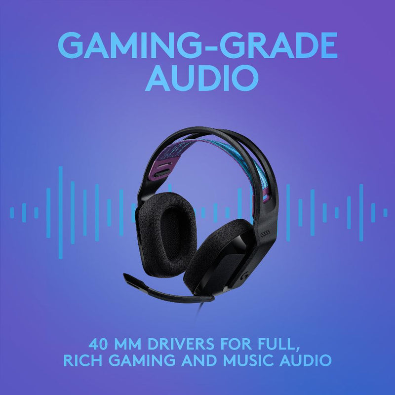 LOGITECH G335 WIRED GAMING HEADSET- BLACK