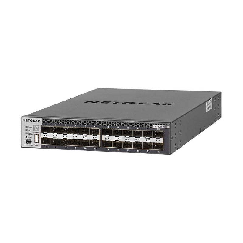 NETGEAR 24-Port Fully Managed Switch M4300-24XF — 24x10G SFP+ Stackable, ProSAFE Lifetime Protection (XSM4324FS)