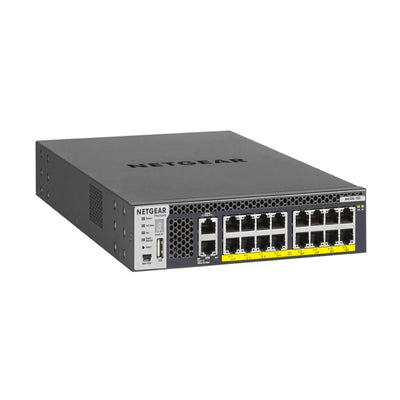 NETGEAR 16-Port Fully Managed Switch M4300-16X — Half-Width Stackable Managed Switch with 16X 10G / 500W PoE+ Budget ProSAFE Lifetime Protection (XSM4316PB)