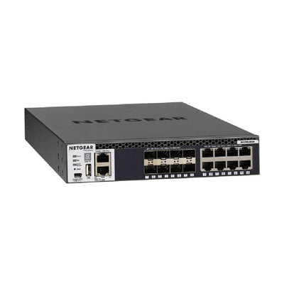 NETGEAR 16-Port Fully Managed Switch M4300-8X8F, 16x10G, 8x10GBASE-T, 8xSFP+, Half-Width Stackable, ProSAFE Lifetime Protection (XSM4316S)