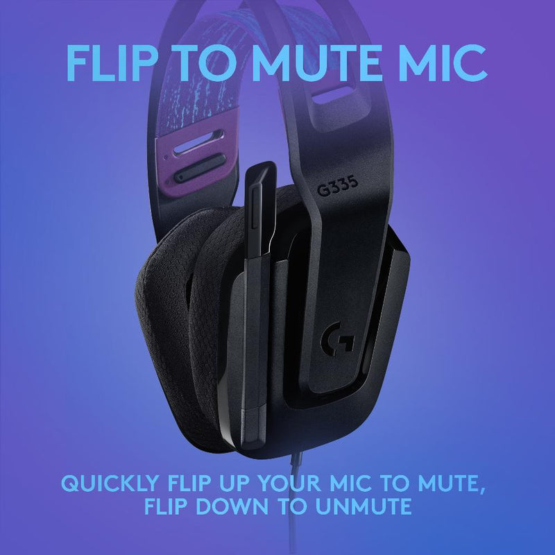 LOGITECH G335 WIRED GAMING HEADSET- BLACK