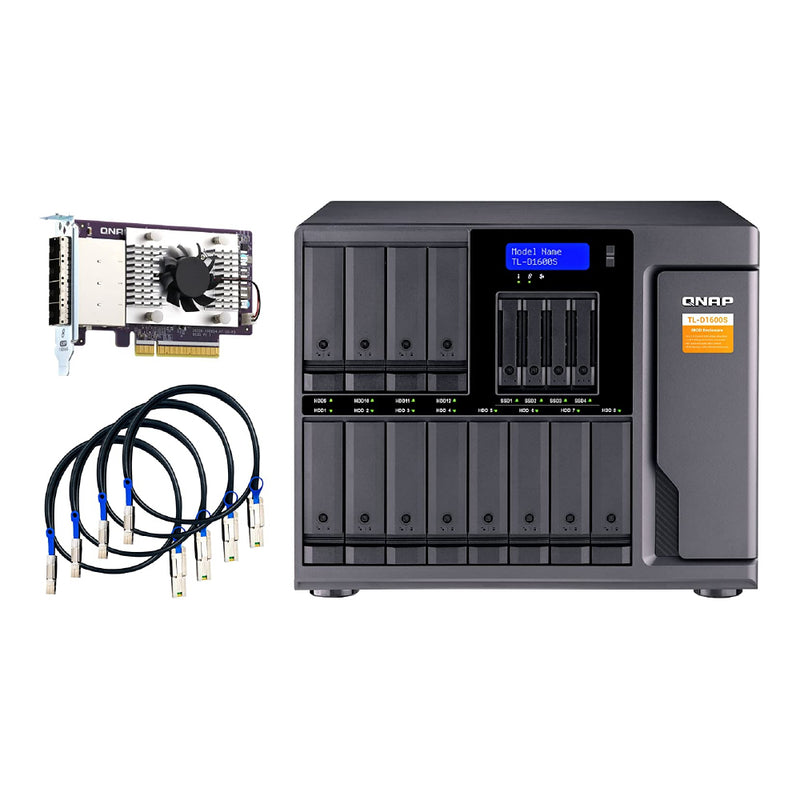  QNAP TL-D1600S 16 Bay High-performance desktop SATA 6Gbps JBOD storage enclosure