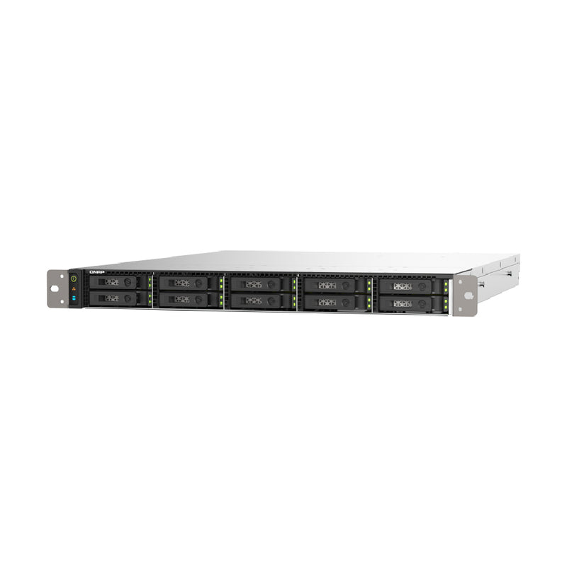 QNAP TS-h1090FU ZFS-based, 1U high-density U.2 NVMe PCIe Gen 4 / SATA 6Gbps SSD all-flash storage