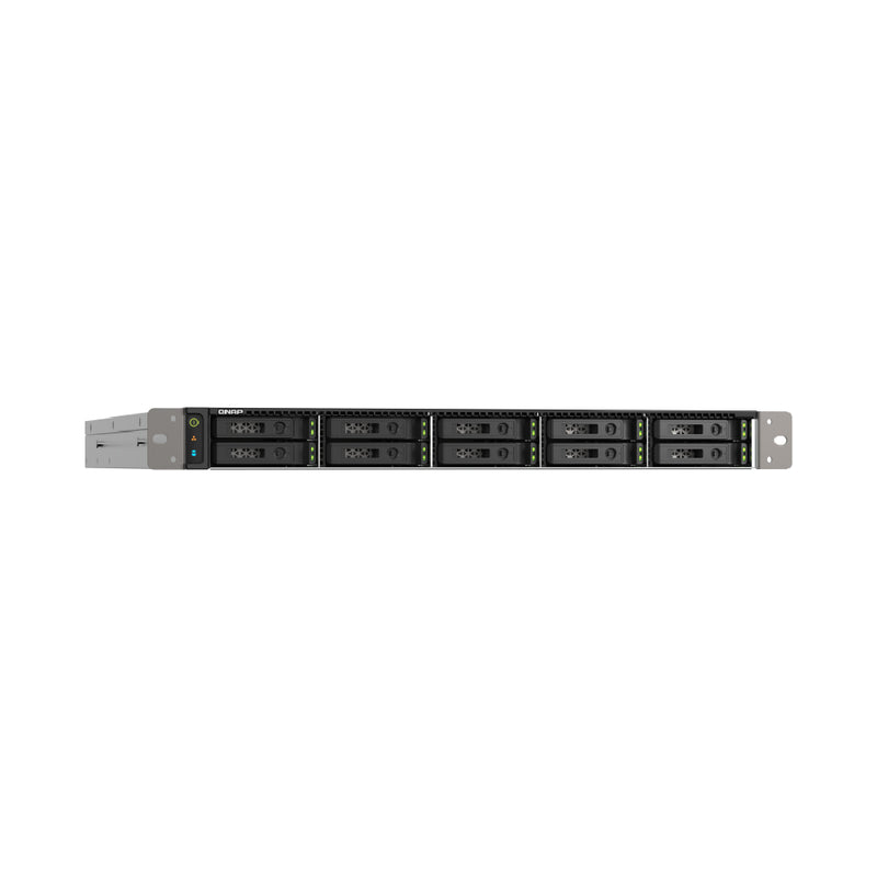 QNAP TS-h1090FU ZFS-based, 1U high-density U.2 NVMe PCIe Gen 4 / SATA 6Gbps SSD all-flash storage