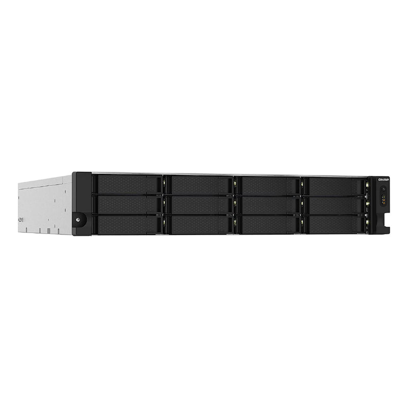 QNAP TS-1232PXU-RP-4G 12 Bay Quad-core 1.7GHz rackmount NAS with dual 10GbE SFP+ and redundant power supply