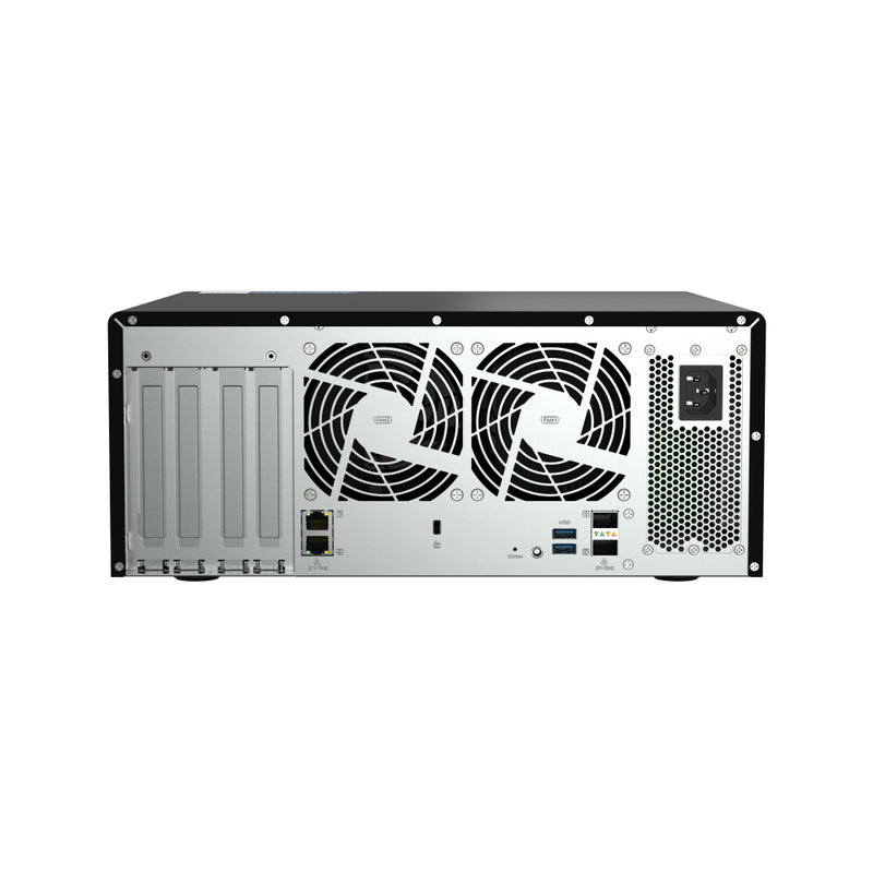 QNAP TS-h1290FX 12 Bay U.2 NVMe/ SATA all-flash NAS , featuring ZFS-based storage and 25GbE connectivity