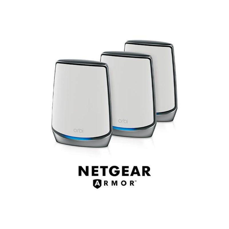 NETGEAR Orbi RBK853 Ultra-Performance Tri-band Mesh WiFi-6 System - AX6000 (1 Router + 2 Satellites)