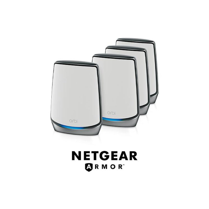 NETGEAR Orbi RBK854 Ultra-Performance Tri-band Mesh WiFi 6 System - AX6000 (1 Router + 3 Satellites)