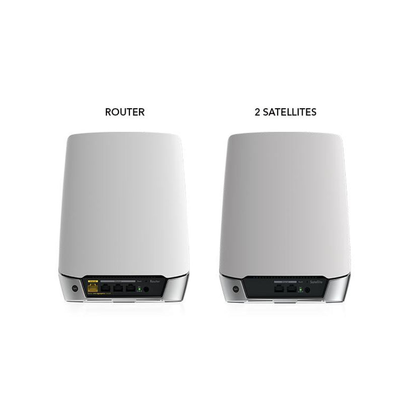 NETGEAR Orbi RBK753 High-Performance Tri-band Mesh WiFi 6 System - AX4200 (1 Router + 2 Satellites)