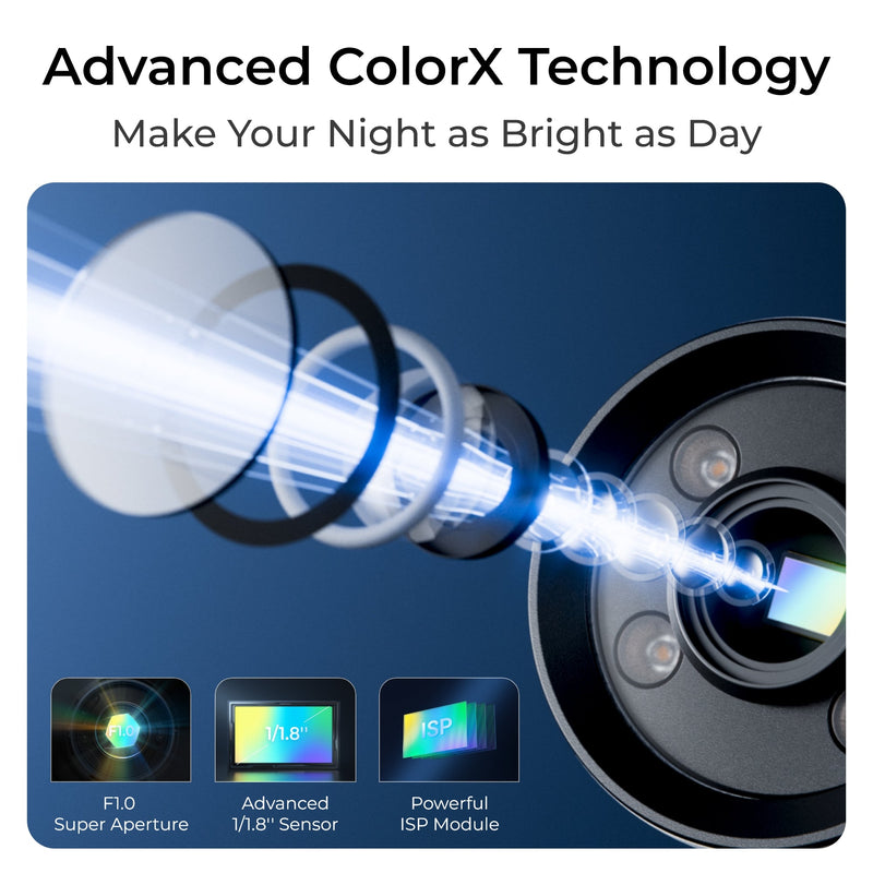 REOLINK ColorX Series CX810: 8MP Outdoor Camera, True Color Night Vision, PoE, 3000K Adjustable Warm Light