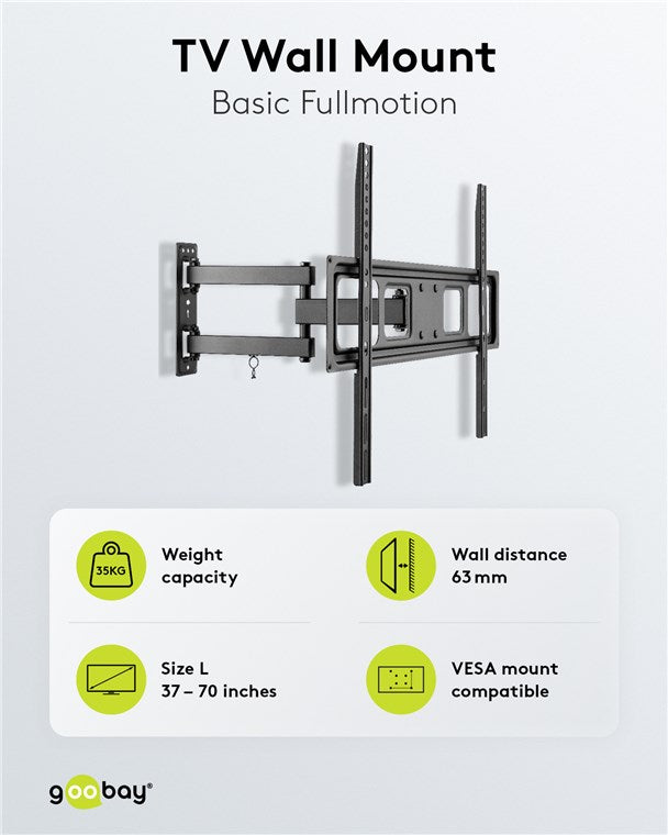 GOOBAY TV Wall mount Basic FULLMOTION (L) for TVs from 37" to 70"