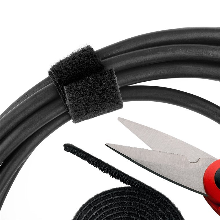 GOOBAY Cable Management Set with Hook-and-Loop Fastener Roll (1m)