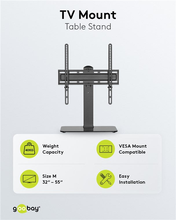 GOOBAY Tabletop TV Stand Basic Fix (32-55 Inch)