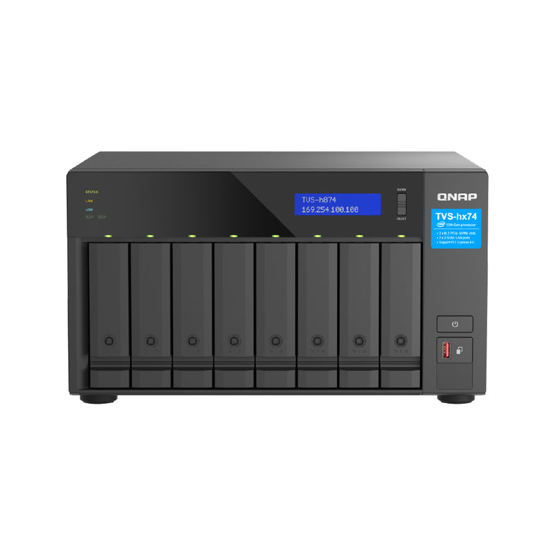 QNAP TVS-h874-i5-32G 8 Bay ZFS Tower NAS powered by Intel® Core™ i5
