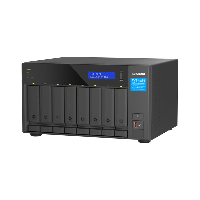 QNAP TVS-h874-i7-32G 8 Bay ZFS Tower NAS powered by Intel® Core™ i7