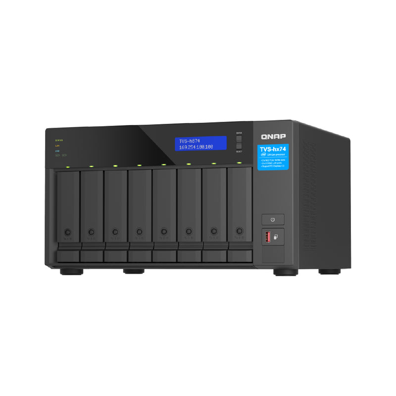 QNAP TVS-h874X-i9-64G 8 Bay ZFS Tower NAS powered by Intel® Core™ i9