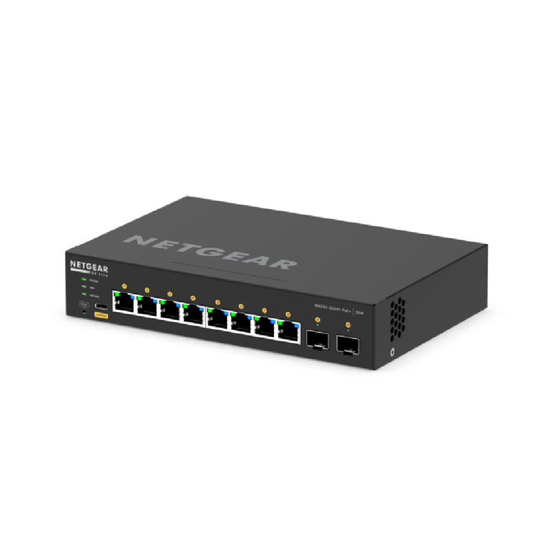 NETGEAR AV Line M4250-8G2XF-PoE+ (GSM4210PX) 8x1G PoE+ 220W and 2xSFP+ Managed Switch