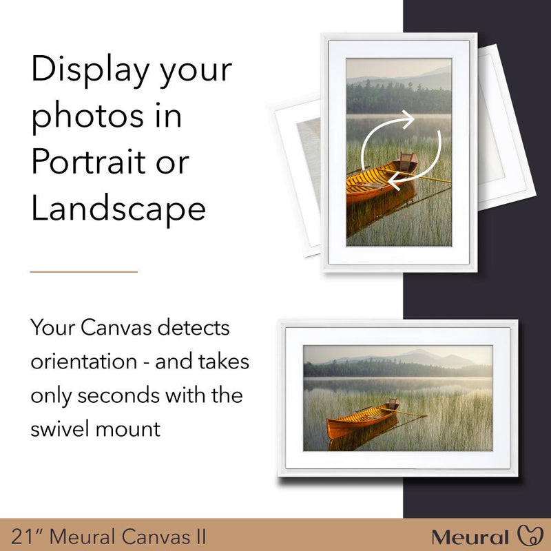 Meural Canvas II – the Smart Art Frame with 55 cm HD Digital Canvas, 41x61 cm (WiFi-Connected)