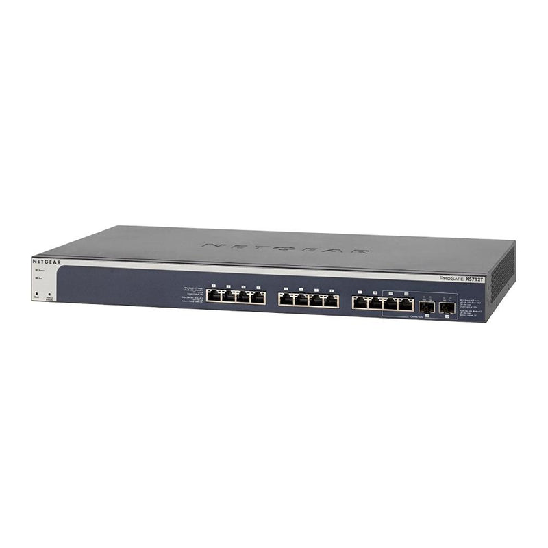 NETGEAR XS712T 12-Port 10G Ethernet Smart Managed Pro Switch - with 2 x 10Gigabit SFP+, Desktop/Rackmount, and ProSAFE Limited Lifetime Protection 