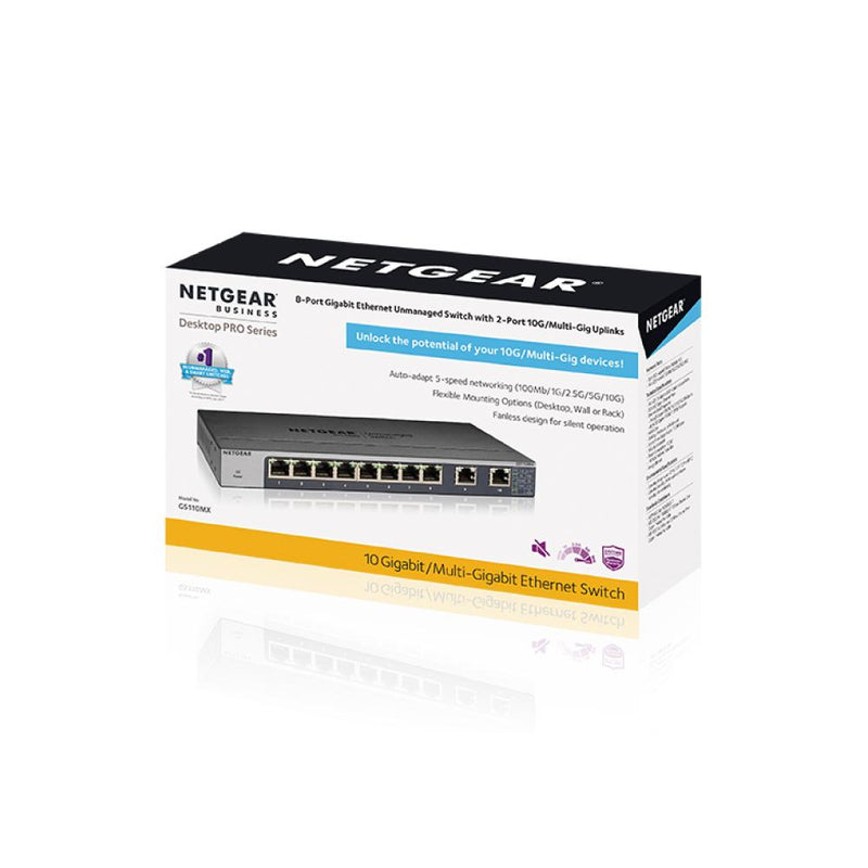 NETGEAR 10-Port 10G Multi-Gigabit Ethernet Smart Switch (MS510TXM)  Managed， x Multi-gig Ports， SFP+， Optional Insight Cloud Mana  格安オンラインショップ