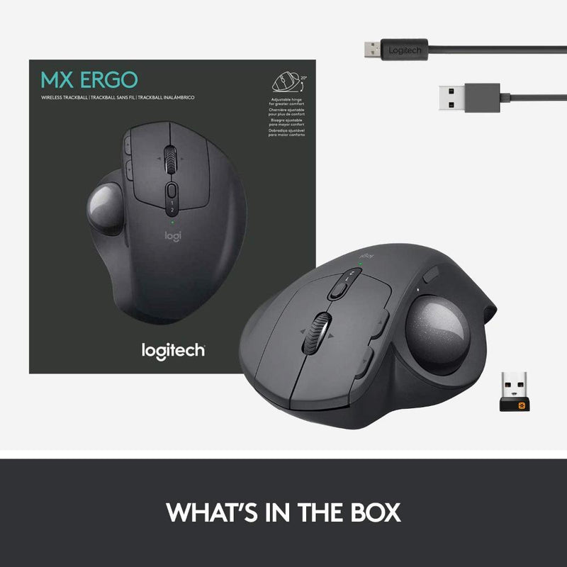 Logitech MX ERGO Advanced Wireless Trackball with Logitech FLOW Technology
