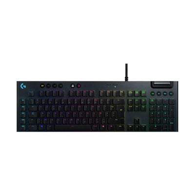 Logitech G815 LIGHTSYNC RGB Mechanical Gaming Keyboard with Low Profile GL Tactile / Clicky / Linear key switch, 5 programmable G-keys,USB Passthrough, dedicated media control