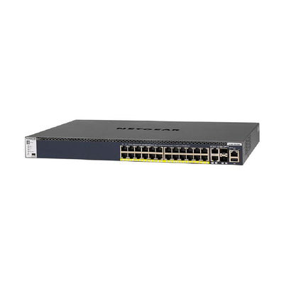 NETGEAR 24-Port Fully Managed Switch M4300-28G-PoE+, 24x1G PoE+, 2x10GBASE-T, 2xSFP+, Stackable, 1000W PSU, ProSAFE Lifetime Protection (GSM4328PB) 
