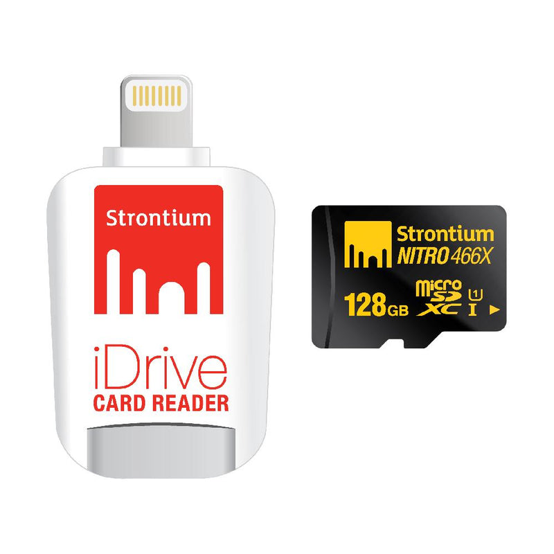 STRONTIUM Nitro microSD Card with iDrive Card Reader