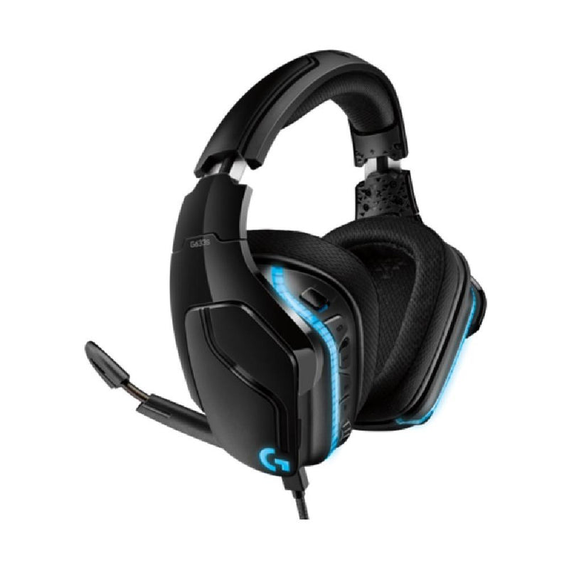 Logitech G633S Wired Gaming RGB Headset, 7.1 Surround Sound, DTS Headphone:X 2.0, 50 mm Pro-G Drivers, USB and 3.5 mm Jack, Flip-to-Mute Mic, PC, Black