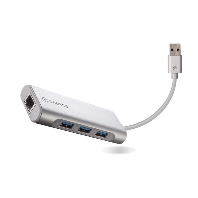 Cadyce CA-U3HE USB 3.0 3-Port Hub with Gigabit Ethernet Adapter