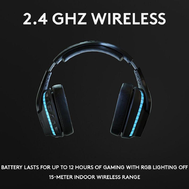 Logitech G933s Wireless Gaming RGB Headset, 7.1 Surround Sound, DTS Headphone:X 2.0, 50 mm PRO-G Drivers, 2.4 GHz Wireless, Flip-to-Mute Mic, PC