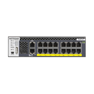 NETGEAR 16-Port Fully Managed Switch M4300-8X8F, 16x10G, 8x10GBASE-T, 8xSFP+, Half-Width Stackable, ProSAFE Lifetime Protection (XSM4316S) NETGEAR 16-Port Fully Managed Switch M4300-16X — Half-Width Stackable Managed Switch with 16X 10G / 199W PoE+ Budget ProSAFE Lifetime Protection (XSM4316PA) 
