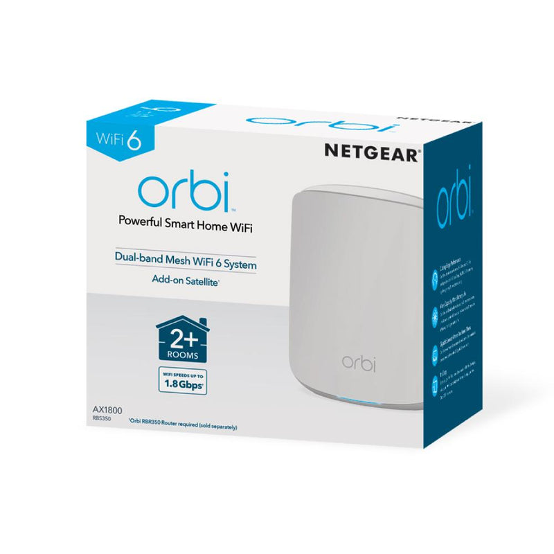 NETGEAR Orbi AX1800 Dual-Band Mesh WiFi 6 AX Add-On Satellite (Satellite Only) - RBS350