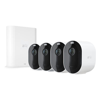ARLO Pro 3 VMS4440P – Wire-Free Security 4 Camera System | 2K with HDR, Indoor/Outdoor, Color Night Vision, Spotlight, 160° View, 2-Way Audio, Siren | Works with Alexa
