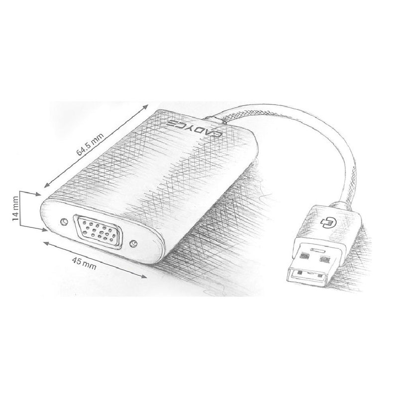 CADYCE CA-U3VGA USB 3.0 to VGA Display Adapter