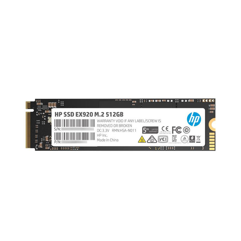HP SSD EX920 M.2 (512GB) PCI Express NVMe 1.3 Internal Solid State Drive
