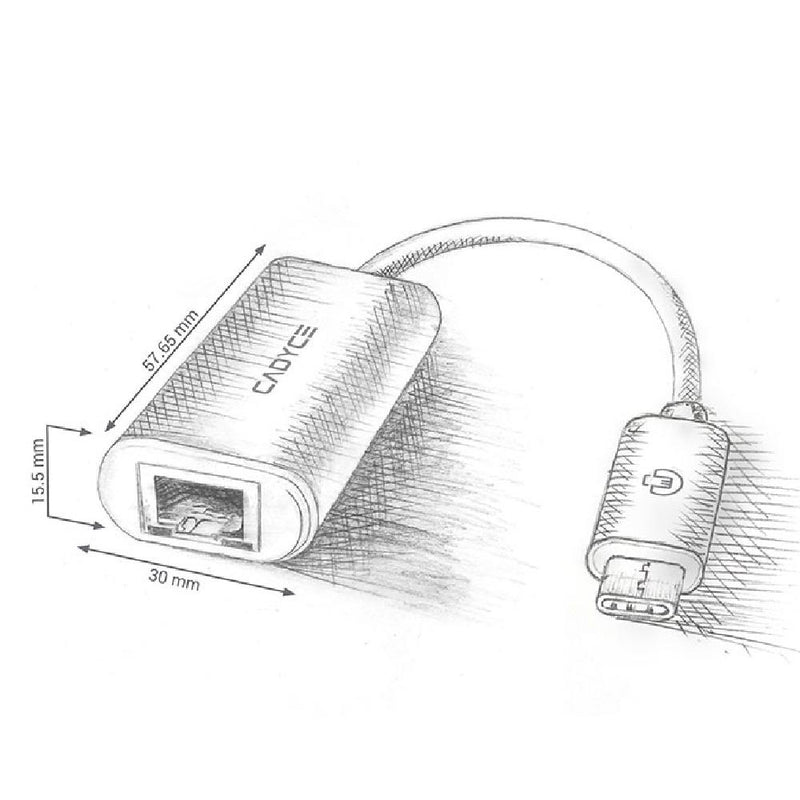 Cadyce USB CTM to 3.1 Gigabit Ethernet Adapter (CA-C3GE)